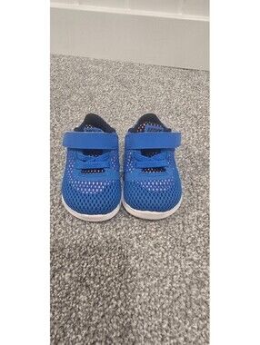 Nike Free Run TDV Shoes Blue/Orange Size 2C Baby Toddler Sneakers